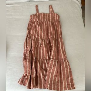 Madewell Button-Back Tiered Midi Dress